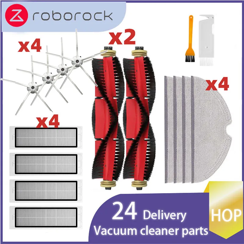 샤오미 로봇 진공 청소기 부품 메인 사이드 브러시 Hepa 필터 걸레 부품 액세서리 Roborock S5 Max S50 S55 S5 S6 S6 MaxV S6 Pure E4 E5