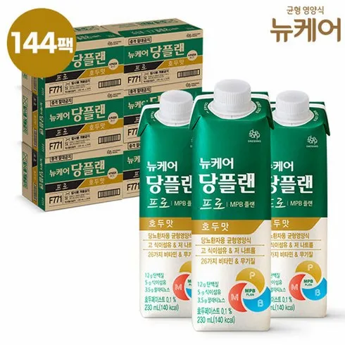 뉴케어 당플랜 프로 호두맛 144팩  뉴케어 당플랜 안심바(36개입 o